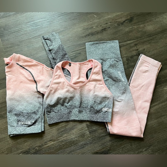 Gymshark Adapt Seamless Ombré Full Set Pink/Gray